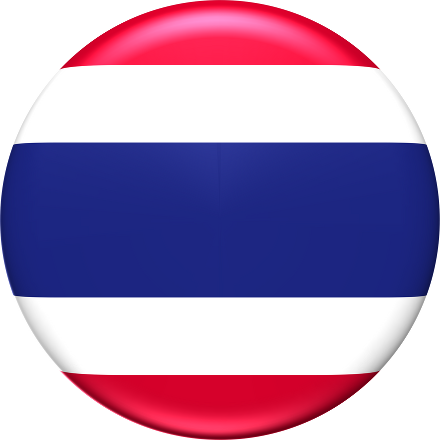 Thailand flag 3D rendering circle glossy